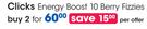 Clicks Energy Boost 2x10 Berry Fizzies-Per Offer
