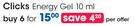Clicks Energy Gel-6x10ml