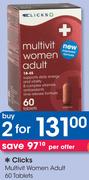 Clicks Multivit Women Adult-2x60 Tablets