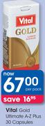 Vital Gold Ultimate A-Z Plus 30 Capsules-Per Pack