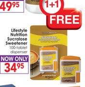 Lifestyle Nutrition Sucralose Sweetener 100 Tablet Dispenser