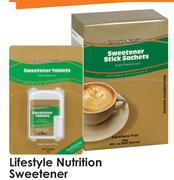 Lifestyle Nutrition Sweetener 100 Stick Sachets