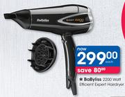 BaByliss 2200 Watt Efficient Expert Hairdryer