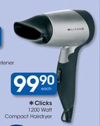 Clicks 1200 Watt Compact Hairdryer