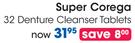 Super Corega 32 Denture Cleanser Tablets