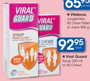 Viral Guard Syrup-200ml Or Chews-60's Each
