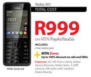 Nokia 301-On MTN Pay As You Go