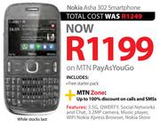 Nokia Asha 302 Smartphone-On MTN Pay As You Go