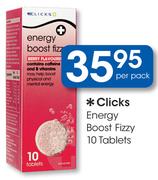 Clicks Energy Boost Fizzy Tablets-10's