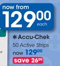 Accu Chek 50 Active Strips-Each