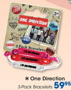 One Direction 3 Pack Bracelets