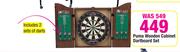 Puma Wooden Cabinet Dartboard Set Including 2 Set Of Darts