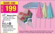 Sal Manaco Chairs Or Out & About Beach Umbrellas-Each