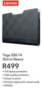Lenovo Yoga 500-14 Slot-In-Sleeve