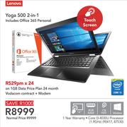 Lenovo Yoga 500 2-In-1+ Modem-On 1GB Data Price Plan