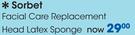Sorbet Facial Care Replacement Head Latex Sponge-Each
