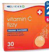 Clicks Vitamin-C Fizzy 10 Effervescent Tablets-2's