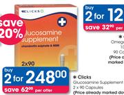 Clicks Glucosamine Supplement-2x90 Capsules