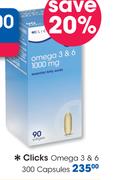 Clicks Omega 3 & 6-300 Capsules