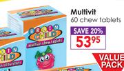 Brain Child Multivit 60 Chew Tablets