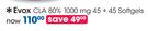 Evox CLA 80% 1000mg-45 + 45 Softgels