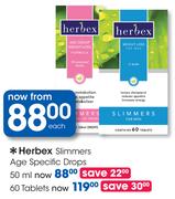 Herbex Slimmers Age Specific Drops-60 Tablets