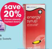 Clicks Energy Syrup -2 x 200ml