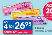 Clicks 12 Energy Sweets-Any 4