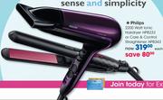 Philips 2200W Ionic Hairdryer HP8233 Or Care & Control Straightener HP8343-Each