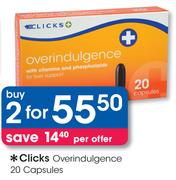 Clicks Overindulgence 2 x 20's Capsules
