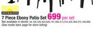 Antracite 7 Piece Ebony Patio Set Per Set