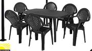 Antracite 7 Piece Ebony Patio Set Per Set
