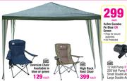 3X3m Gazebo Pe Blue Or Green-Each