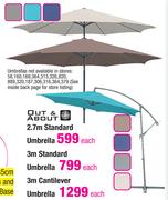 Out & About 2.7m Standard Umbrella-Each