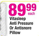 Vitasleep Anti Pressure Or Antisnore Pillow-Each