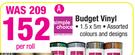 Simple Choice Budget Vinyl-1.5x5m per Roll