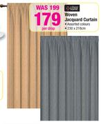 Always Home Woven Jacquard Curtain-230x218cm Per Drop