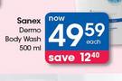 Sanex Dermo Body Wash-500ml Each