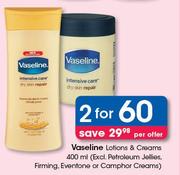 Vaseline Lotions & Creams-2X400ml Per Offer