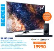 Samsung 55" SUHD Smart LED TV JS7200 & HW-J355 Wireless TV Soundbar J355