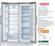 Bosch 246L Metallic Fridge KSV36VL30+237L Metallic Freezer GSN36VL30