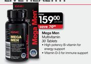 GNC Mega Men Multivitamin 30 Tablets-Per Pack
