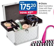 Clicks Silver Cosmetics Case With Trays-Each