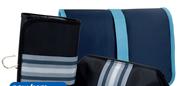 Clicks Guy Pinot Men's Black & Grey Or Blue Striped Toiletry Bag-Each