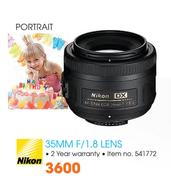 Nikon Portrait 35mm F/1.8 Lens