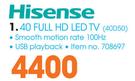 Hisense 40" FHD LED TV 40D50