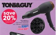 Toni&Guy 2000Watt Hairdryer With Diffuser TGDR5362DE