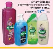 Radox Body Washes Or Foam Baths