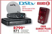 DStv HD Decoder & Dish Plus Installation+ Free Ellies Surge Plug
