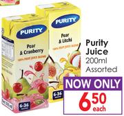 Purity Juice Assorted-200ml Each